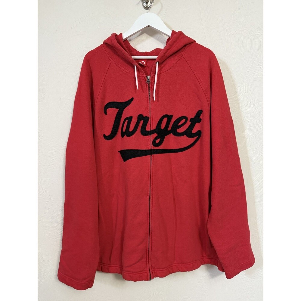 Target Branded Promotional Zip Up Red Employee Only Hoodie XXXL 3XL - Rare